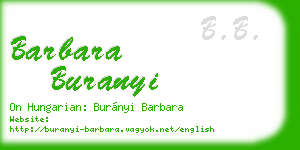barbara buranyi business card