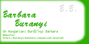 barbara buranyi business card